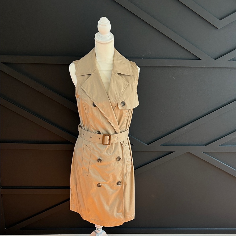 Ralph Lauren Double-Breasted Tan Mini Dress, Size 8, Worn Once!
